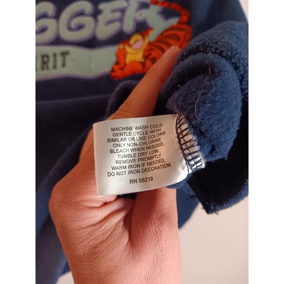 Disney Fleece Pullover Sweatshirt Top Sz Sm Blue Tigger Spirit - Picture 3 of 4